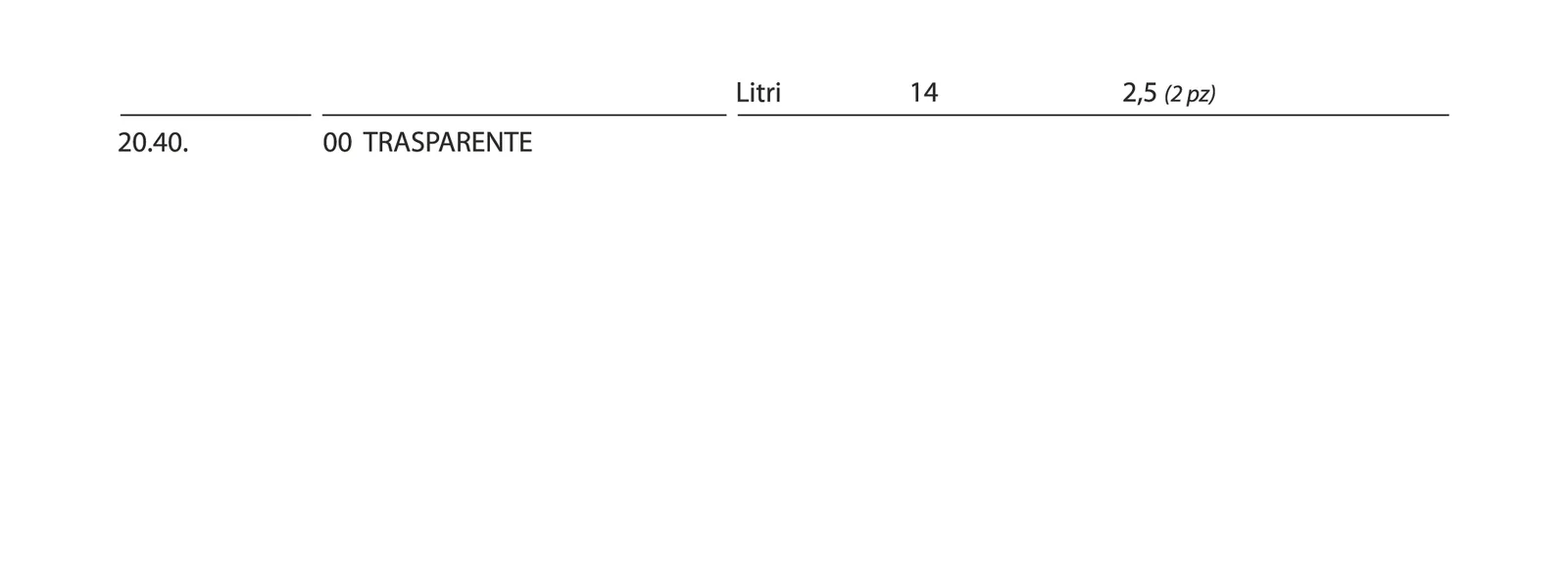 Formati disponibili di PLYFOND