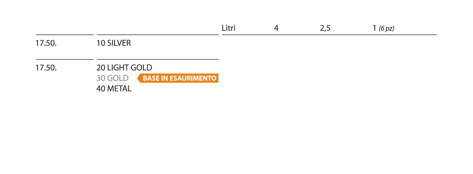 Formati disponibili di SABRYA CLASSIC